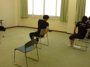 ストレッチしています