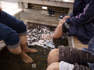 足湯でゆったり